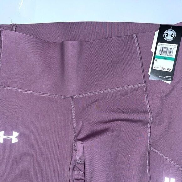 Under Armour women large UA Qualifier Speedpocket Roadside Runway Crop Tights - Picture 8 of 13